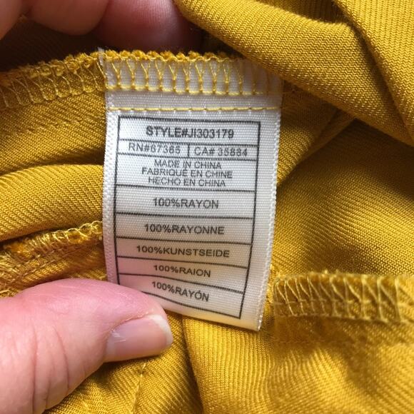 New Jack BB Dakota Hold On Tight Wide Leg Pant Yellow Size S - Picture 7 of 8